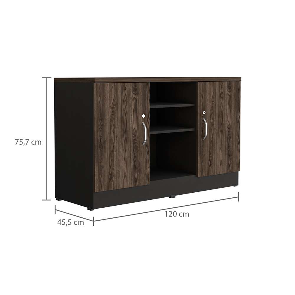 Arrimo Home Wengue y Coñac 120 cm Con Cerraduras - Bifes | Bylmo