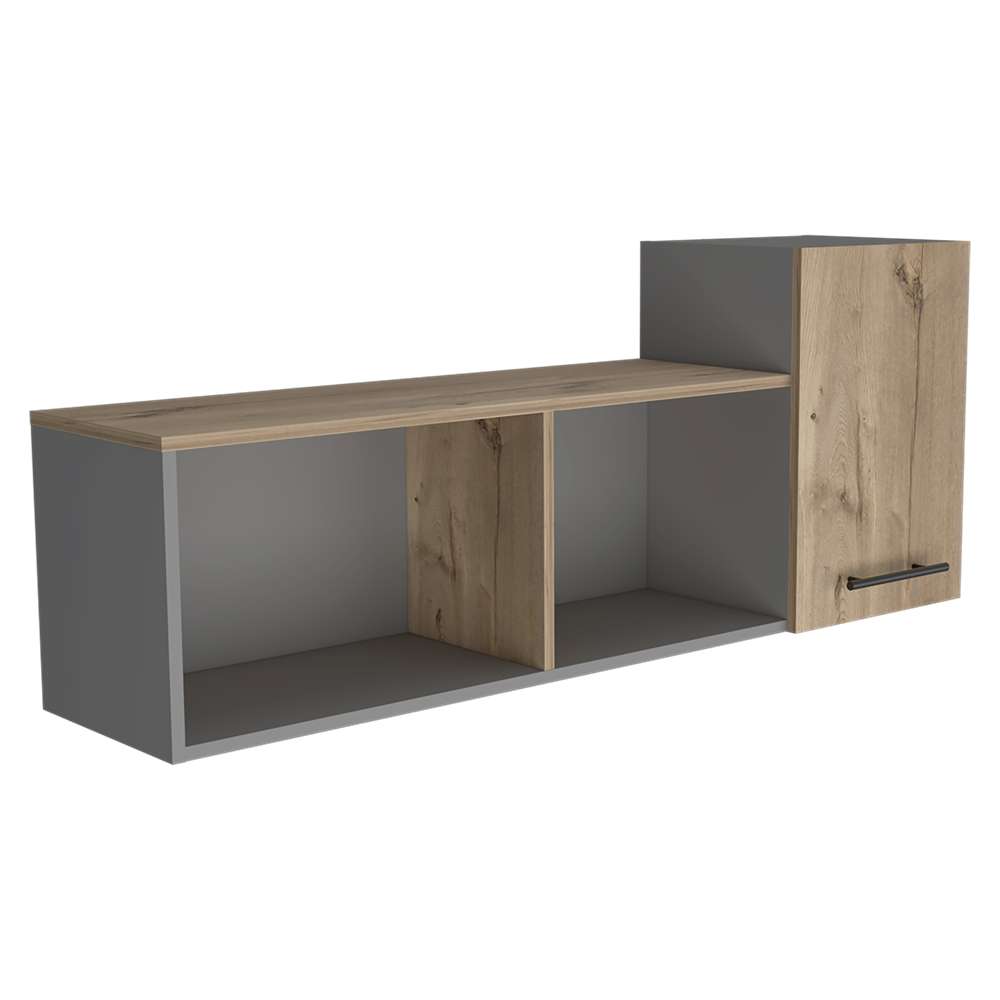 Biblioteca Flotante Newport Duna 122 cm con Entrepaños y Puerta - Bibliotecas | Bylmo