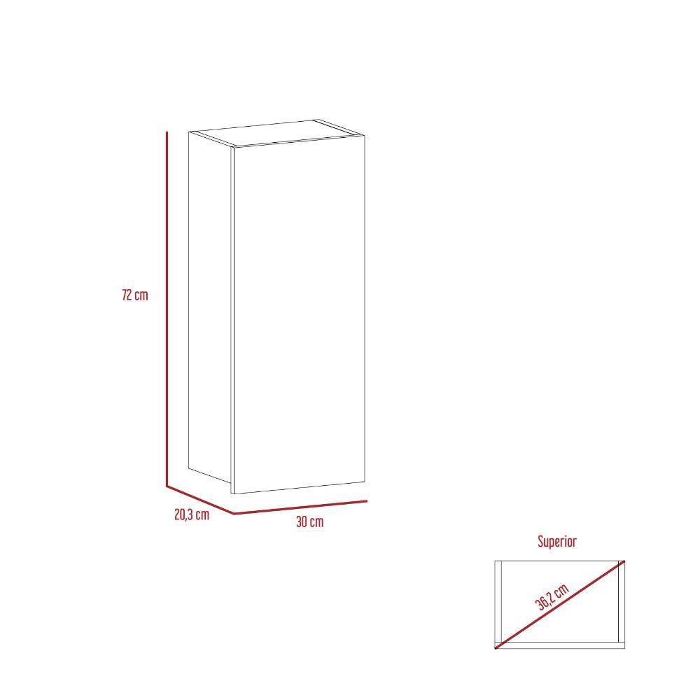 Mueble Auxiliar Plus Blanco 30 cm con Una Puerta - Gabinetes | Bylmo