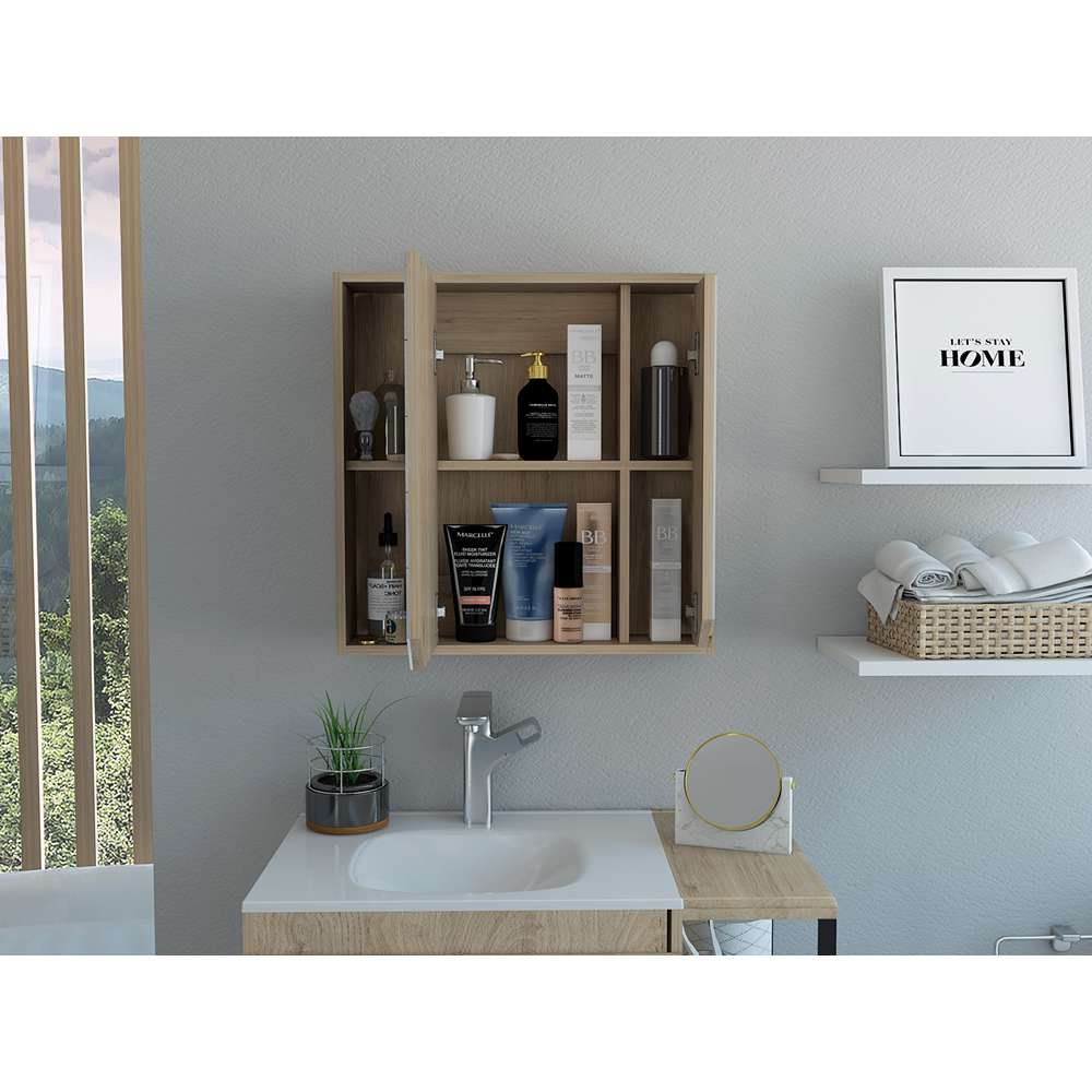 Gabinete Ara Rovere 60 cm con Espejo y Entrepaños - Gabinetes | Bylmo