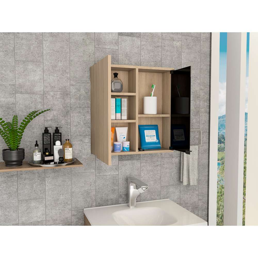 Gabinete Miro Rovere 50 cm con Dos Puertas y Espejo - Gabinetes | Bylmo
