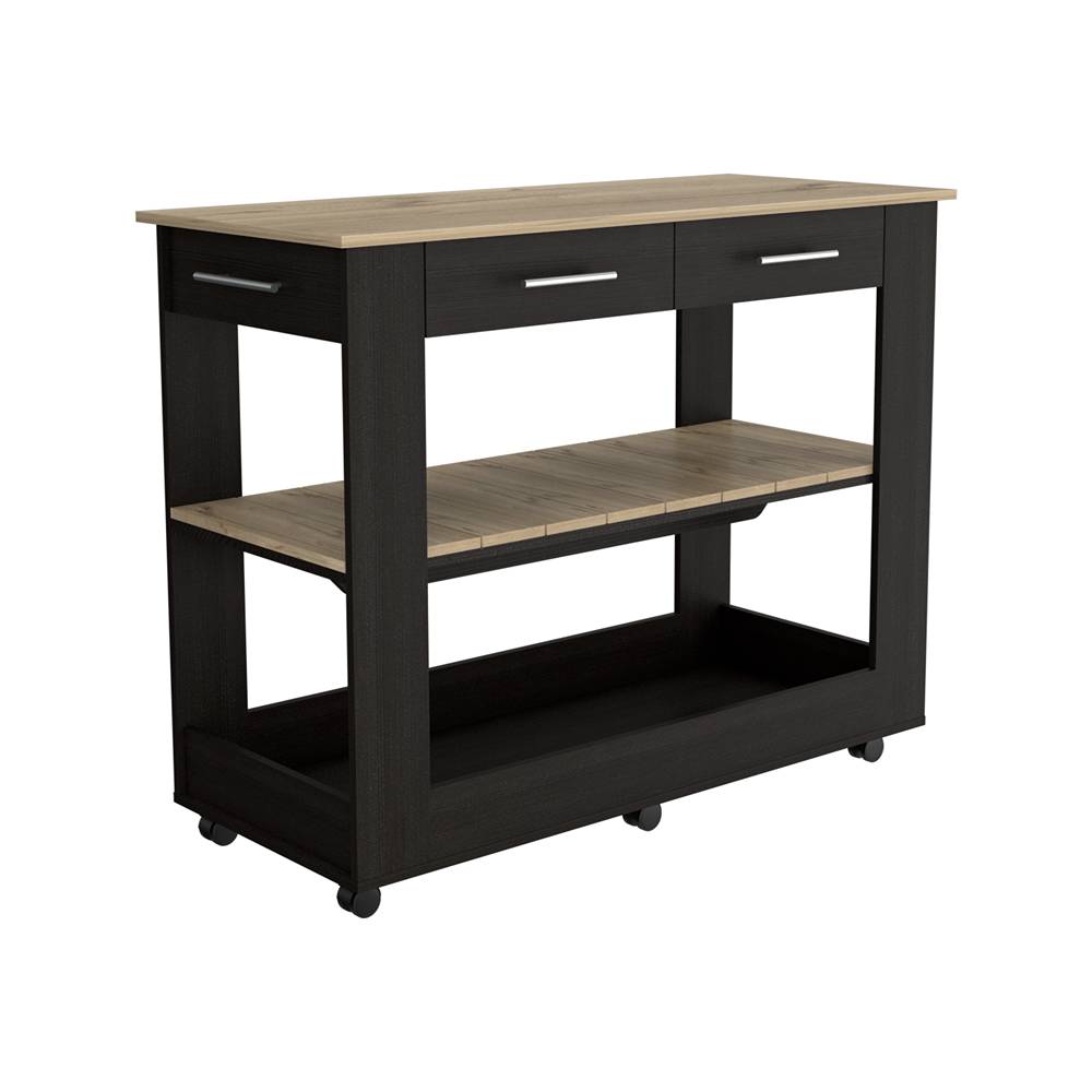 Mueble Auxiliar de Cocina Cala Blanco 116.8x92.7cm con Un Entrepaño y Cuatro Compartimientos - Cocinas | Bylmo