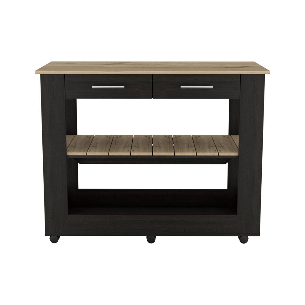 Mueble Auxiliar de Cocina Cala Blanco 116.8x92.7cm con Un Entrepaño y Cuatro Compartimientos - Cocinas | Bylmo