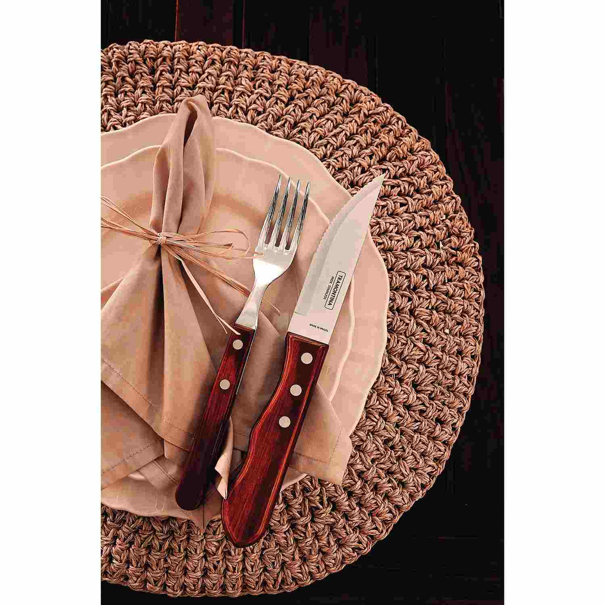 Juego de Cubiertos Jumbo Rojo 19x31cm de 4 Piezas Apto para Lavavajillas - Utensilios y Accesorios | Bylmo