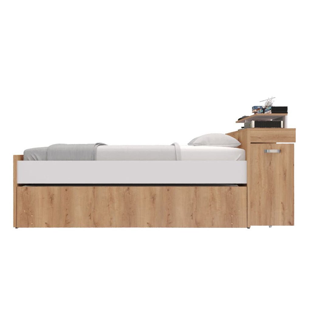 Cama Nido Sencilla 90 cm Duna y Blanco Mltifuncional - Camas | Bylmo