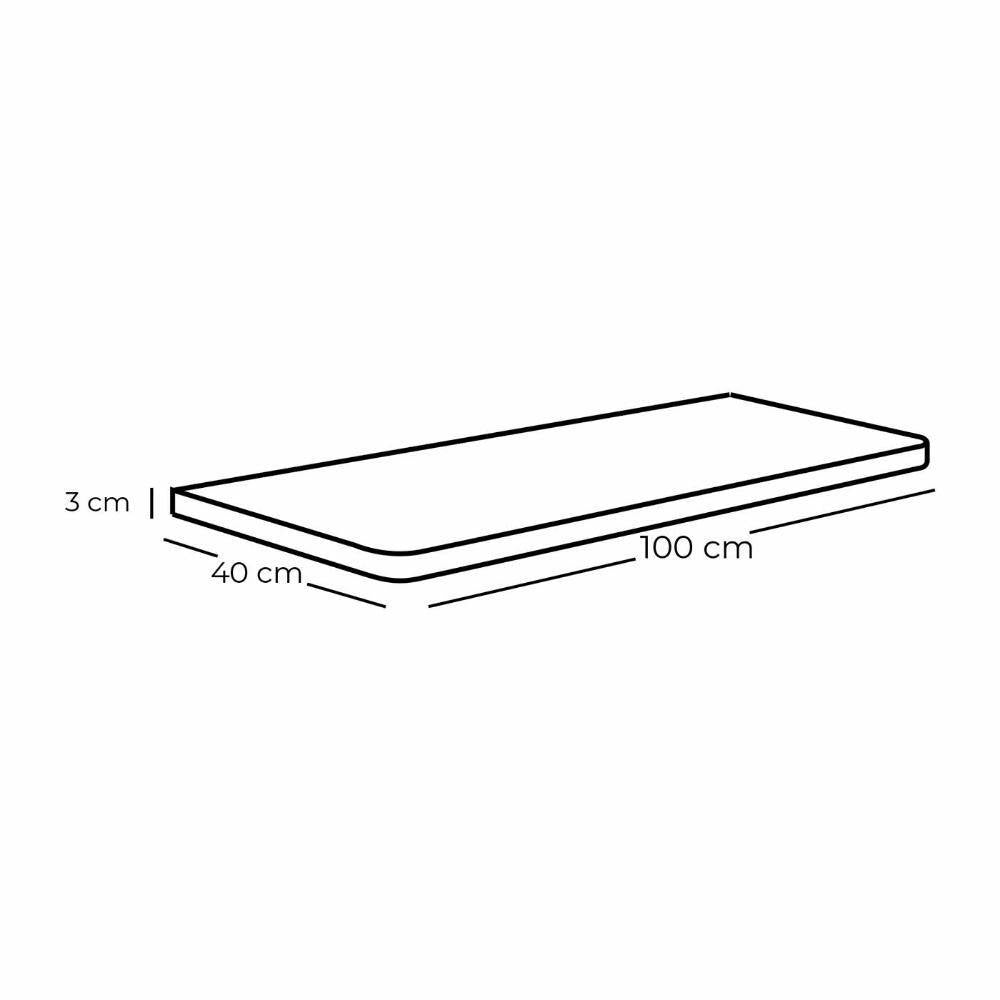 Escritorio Flotante Plegable Blanco 100x3cm sin Cajones - Repisas y Percheros | Bylmo