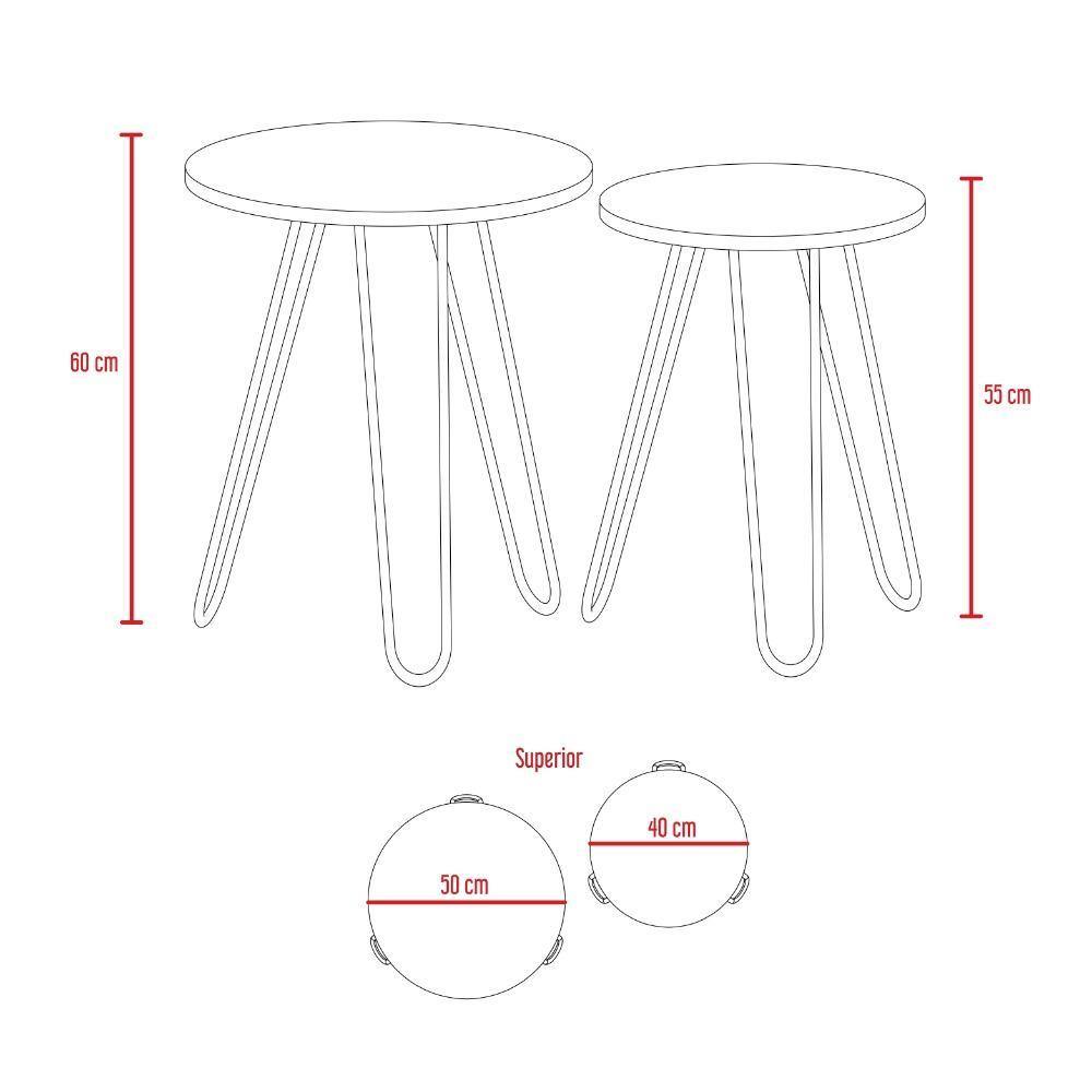 Set x2 Mesas Mamba Miel 50 cm - Mesas | Bylmo
