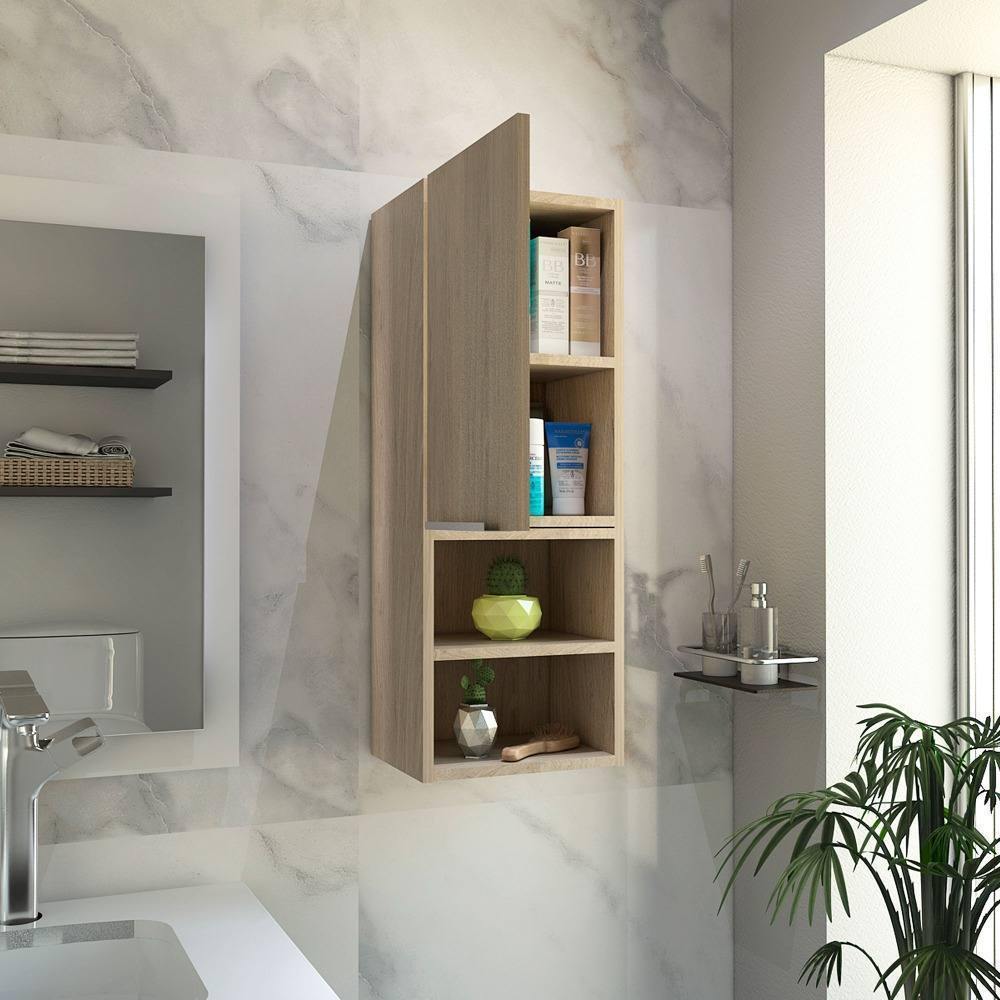 Gabinete de Baño Jules Rovere 30x80cm Rectangular sin Espejo y con Dos Entrepaños - Gabinetes | Bylmo