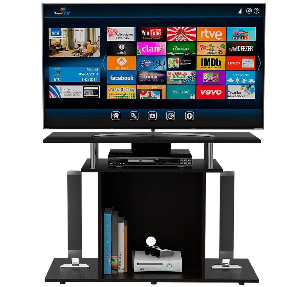 Mesa para TV Invy Wengue 99x68.5cm Para TV Hasta 40 Pulgadas sin Cajones con Ranuras para Cables y con Patas - Muebles para TV | Bylmo