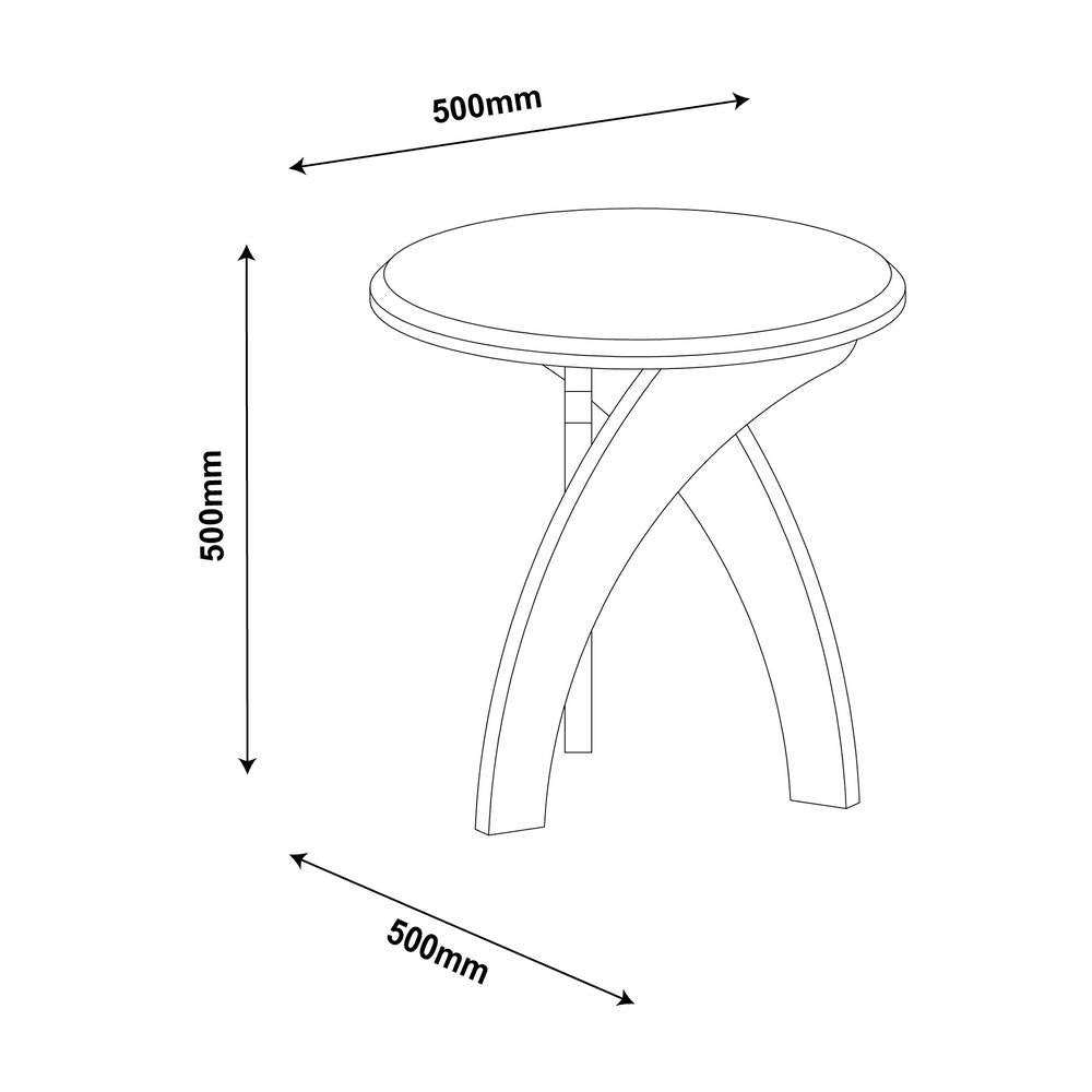 Mesa de Centro Blanco 50x50cm Circular Con Patas - Mesas | Bylmo