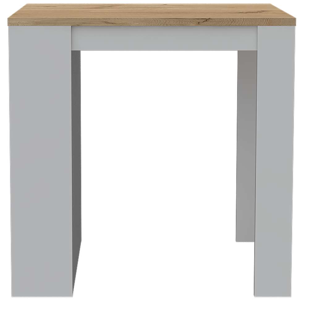 Mesa Auxiliar de Cocina Tanna Blanco y Duna 79x91.3cm con Dos Entrepaños y con Tres Comportamientos - Muebles Organizadores | Bylmo