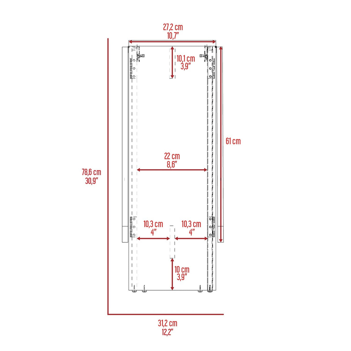 Mesa Auxiliar Gateleg Blanco 60x79cm Rectangular Plegable - Mesas Auxiliares | Bylmo