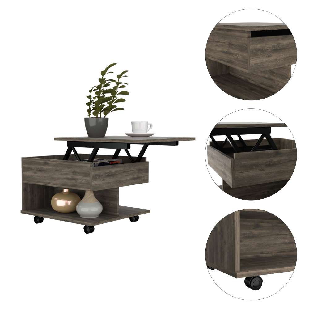 Mesa de Centro Luanda Bellota 55x39.1cm Rectangular con Patas y con Compartimientos - Mesas | Bylmo