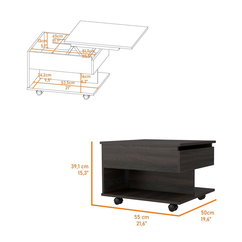 Mesa Auxiliar Transformable Luanda Expreso 55x39cm Rectangular - Mesas Auxiliares | Bylmo