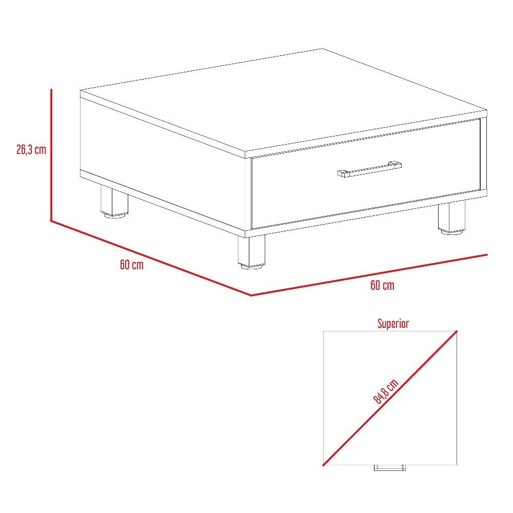 Mesa de Centro Kaia Wengue y Miel 28.3x60cm Rectangular Con Patas - Mesas | Bylmo