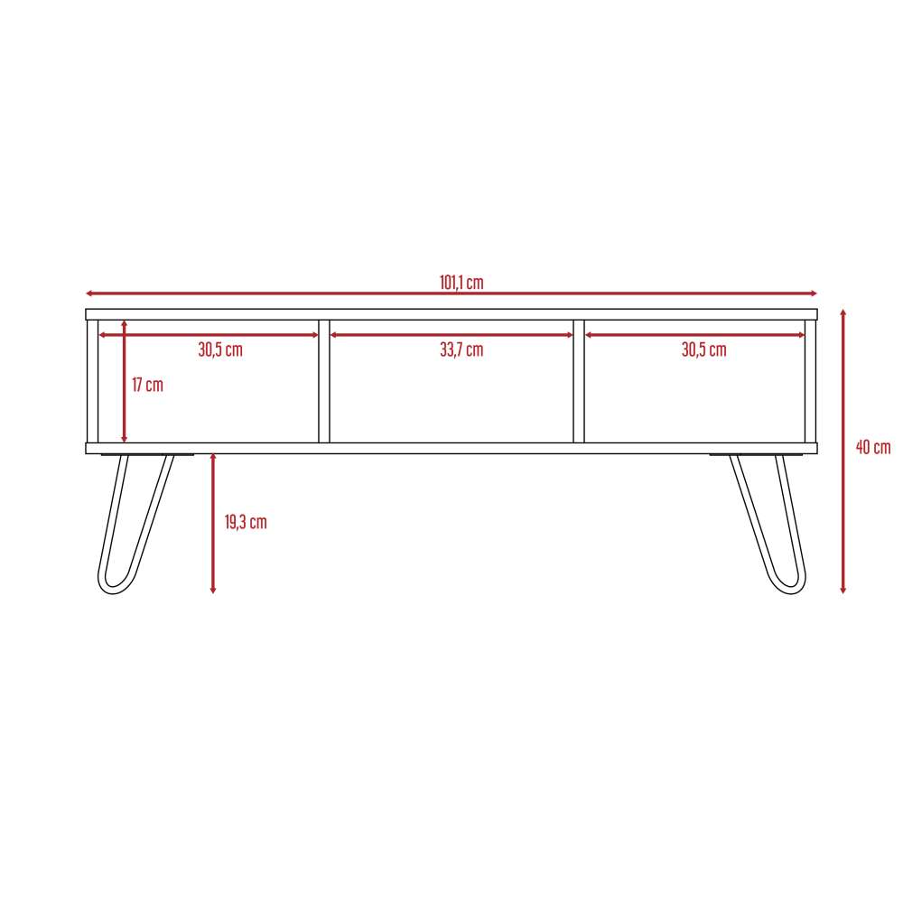 Mesa Vegas Miel y Plomo 101 cm Rectangular - Mesas | Bylmo