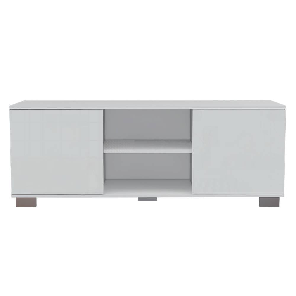 Rack Aurora Blanco 142 cm con Dos Puertas - Muebles para TV | Bylmo