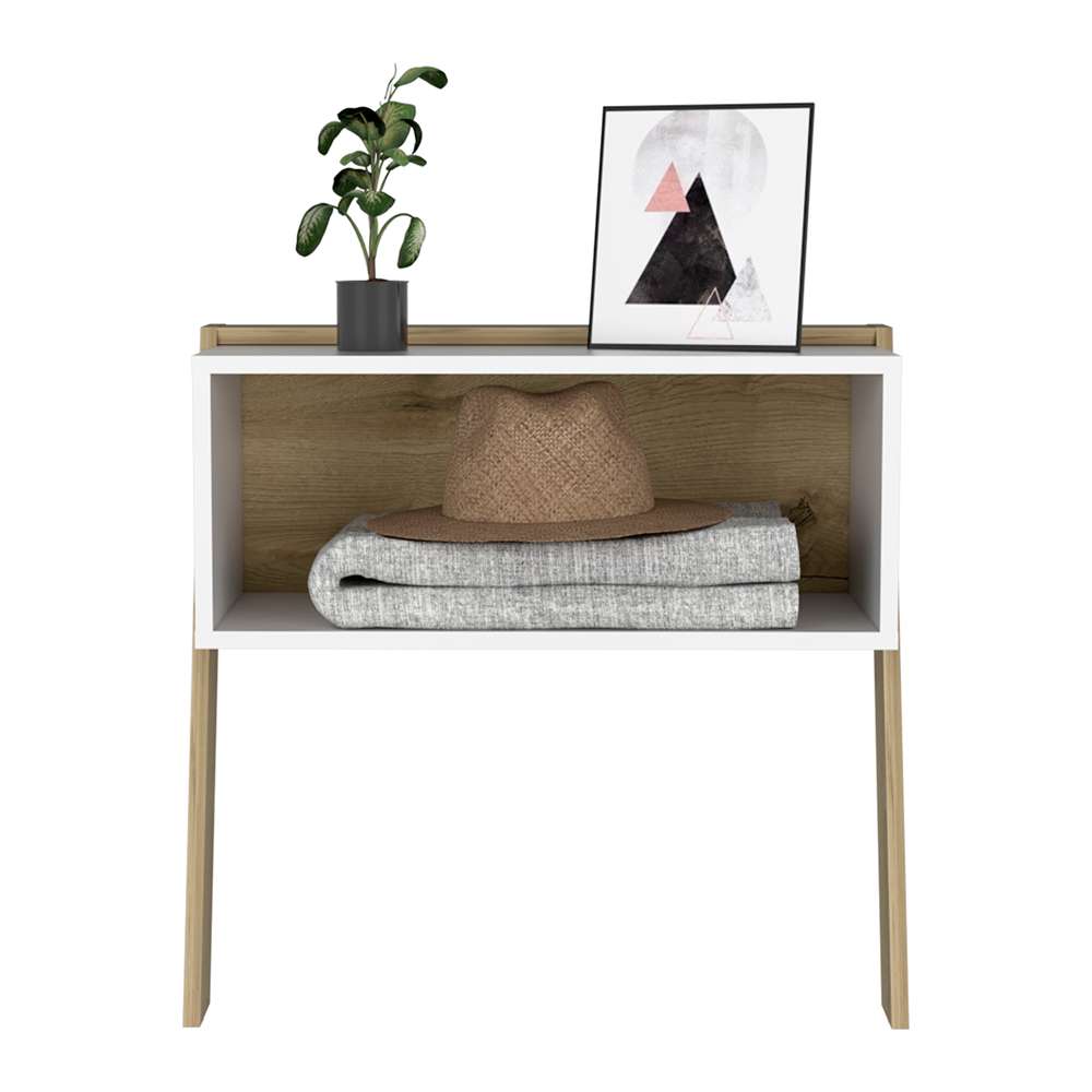 Mesa de Noche Aira Duna y Blanco 63 cm - Mesas de Noche | Bylmo