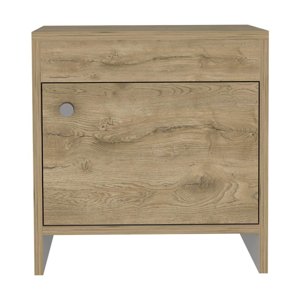 Mesa de Noche Colore Macadamia 40x41.6cm con Una Puerta - Mesas de Noche | Bylmo