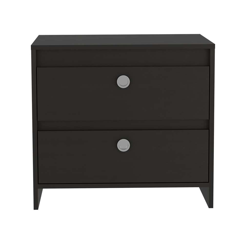 Mesa de Noche Idaly Wengue 60 cm con Dos Cajones - Mesas de Noche | Bylmo