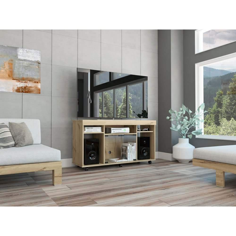 Mesa para TV Vermon Duna 121 cm con Puertas de Vidrio - Muebles para TV | Bylmo