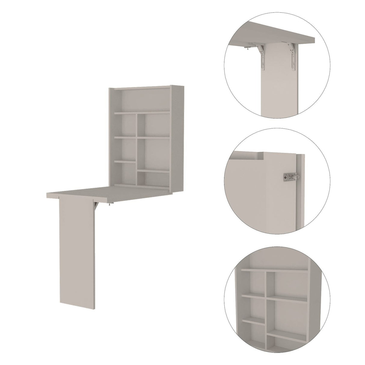 Mesa Vatta Blanco 60x80cm sin Cajones y sin Portabotellas - Bares | Bylmo