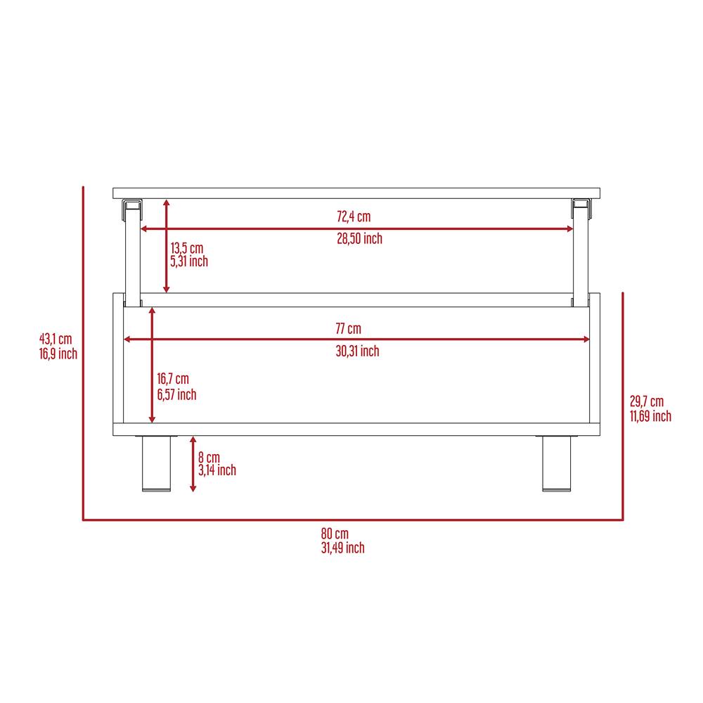 Mesa Gambia Carbón 80 cm Transformable - Mesas | Bylmo