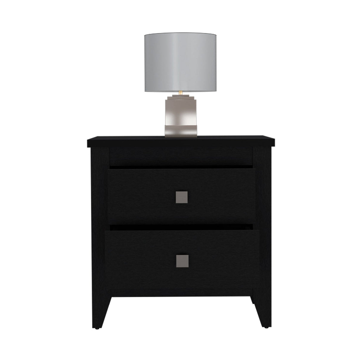 Mesa de Noche Armara Wengue 60 cm con Dos Cajones - Mesas de Noche | Bylmo