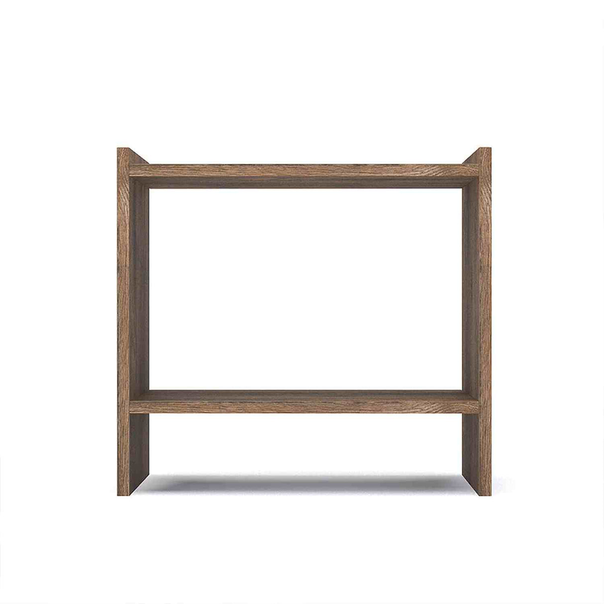 Mesa de Noche Orleans Nogal 45 cm con Entrepaño - Mesas de Noche | Bylmo