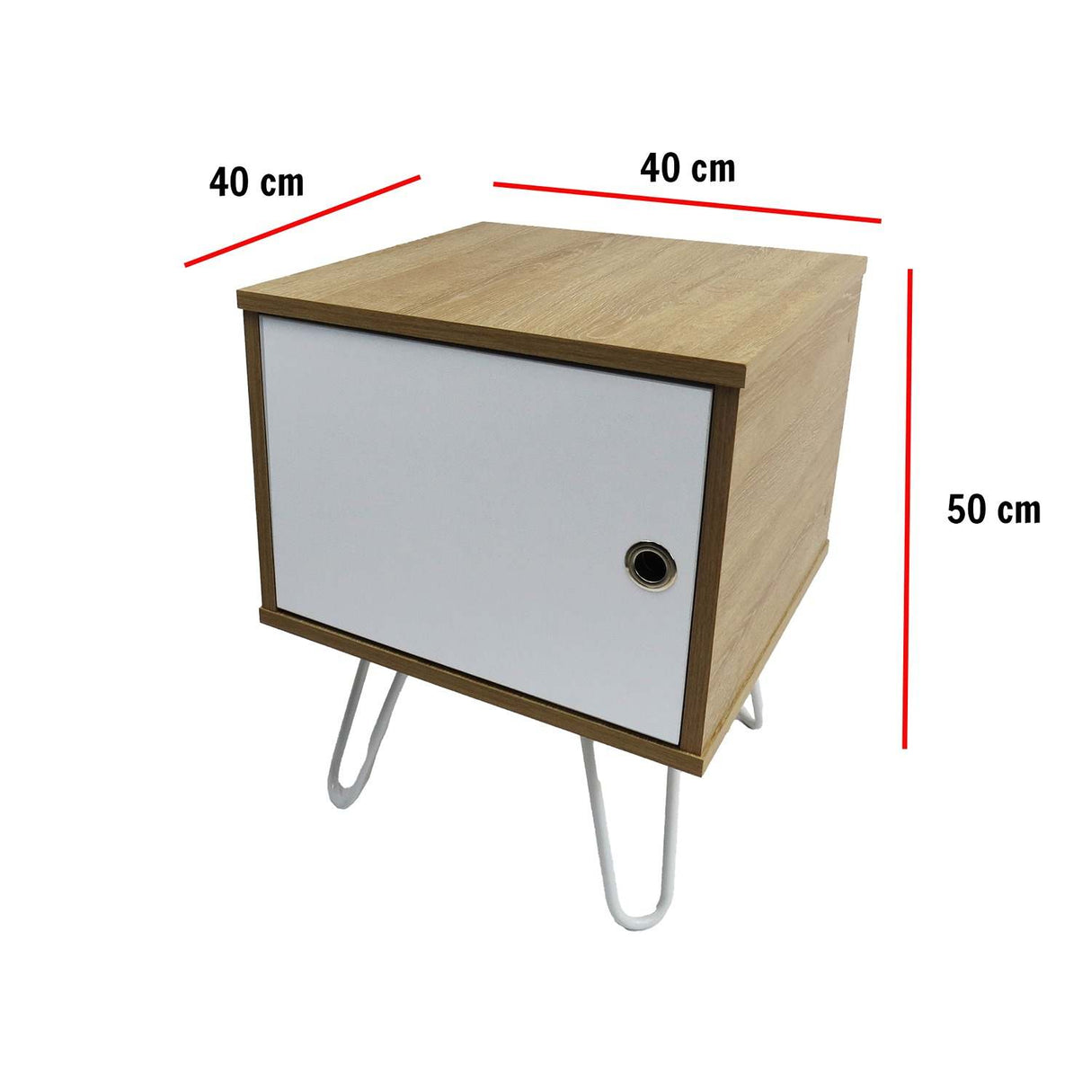 Mesa de Noche x 2 Paris Plus Duna 40 cm con Cajón - Mesas de Noche | Bylmo