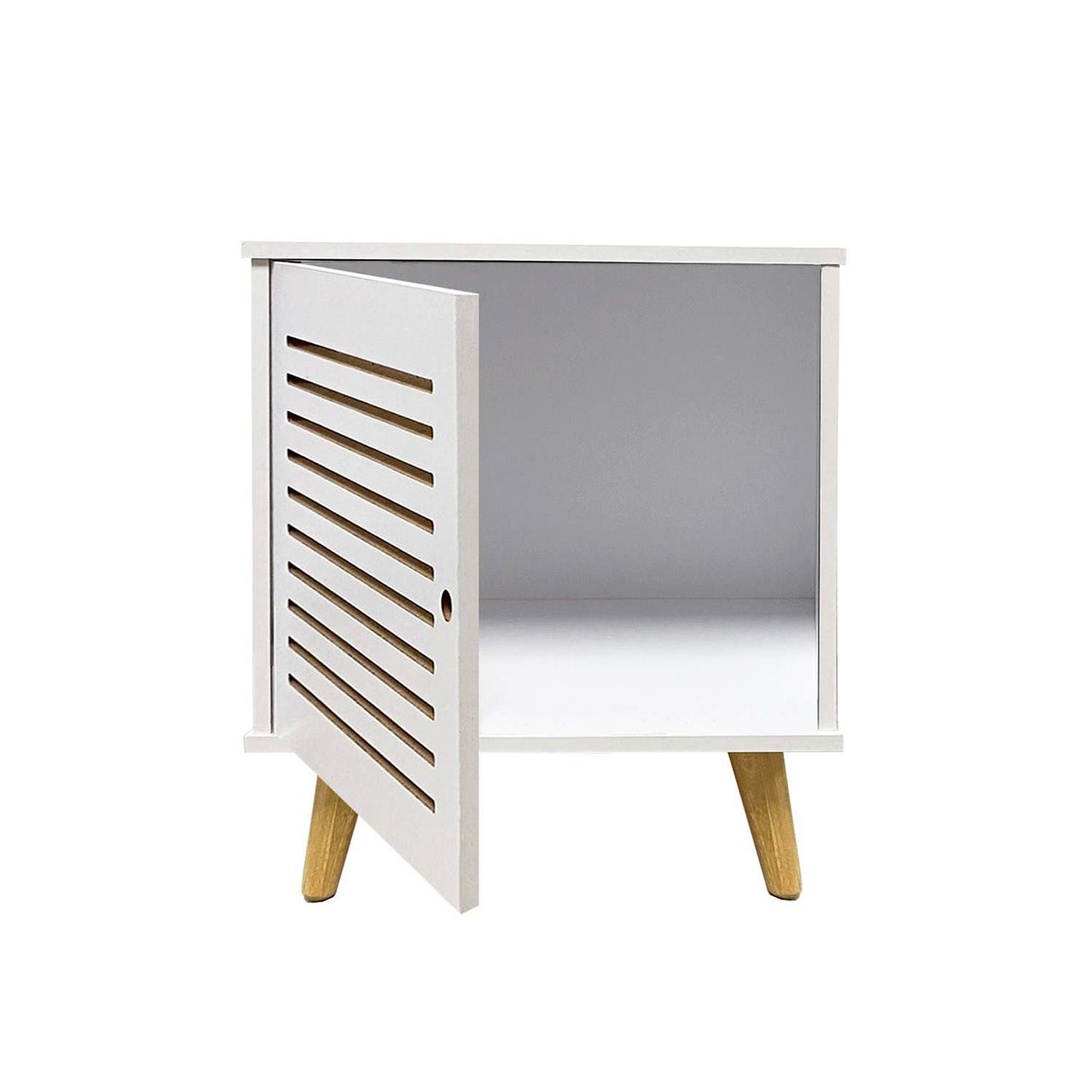 Mesa de Noche x 2 Tolú Blanco 40 cm con Cajón - Mesas de Noche | Bylmo