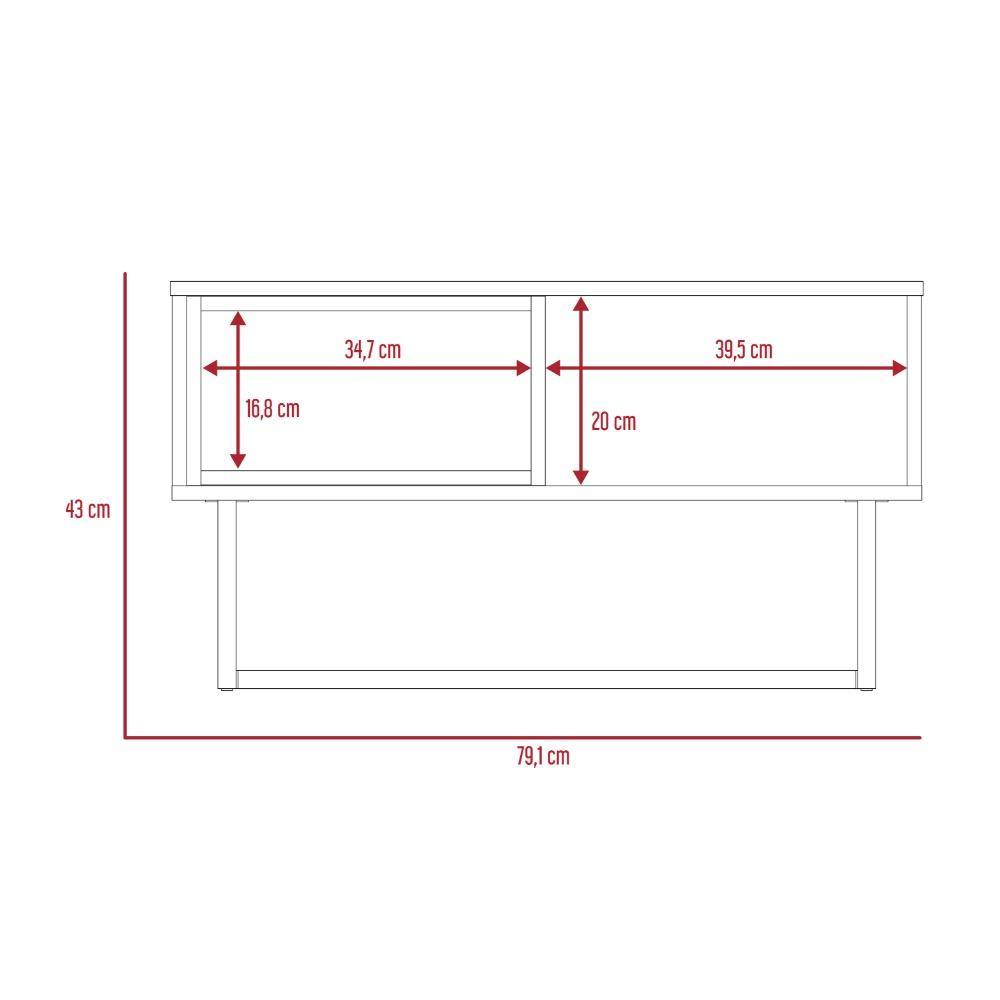 Mesa Pergamo Plus Gales y Blanco 79 cm Rectangular - Mesas | Bylmo