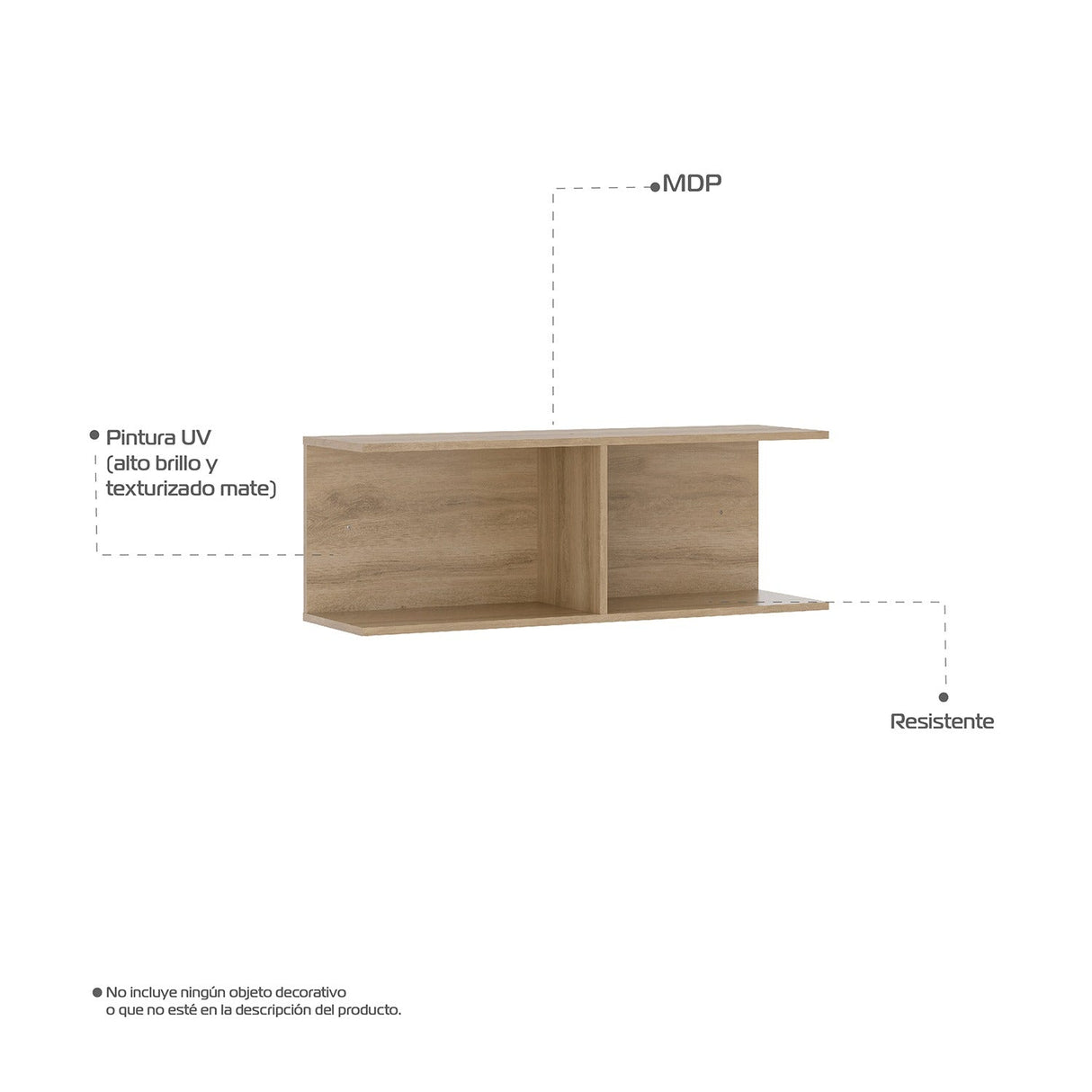 Mesa para TV Noce y Blanco 47x9cm Para TV Hasta 70 Pulgadas con Cuatro Cajones - Muebles de TV | Bylmo