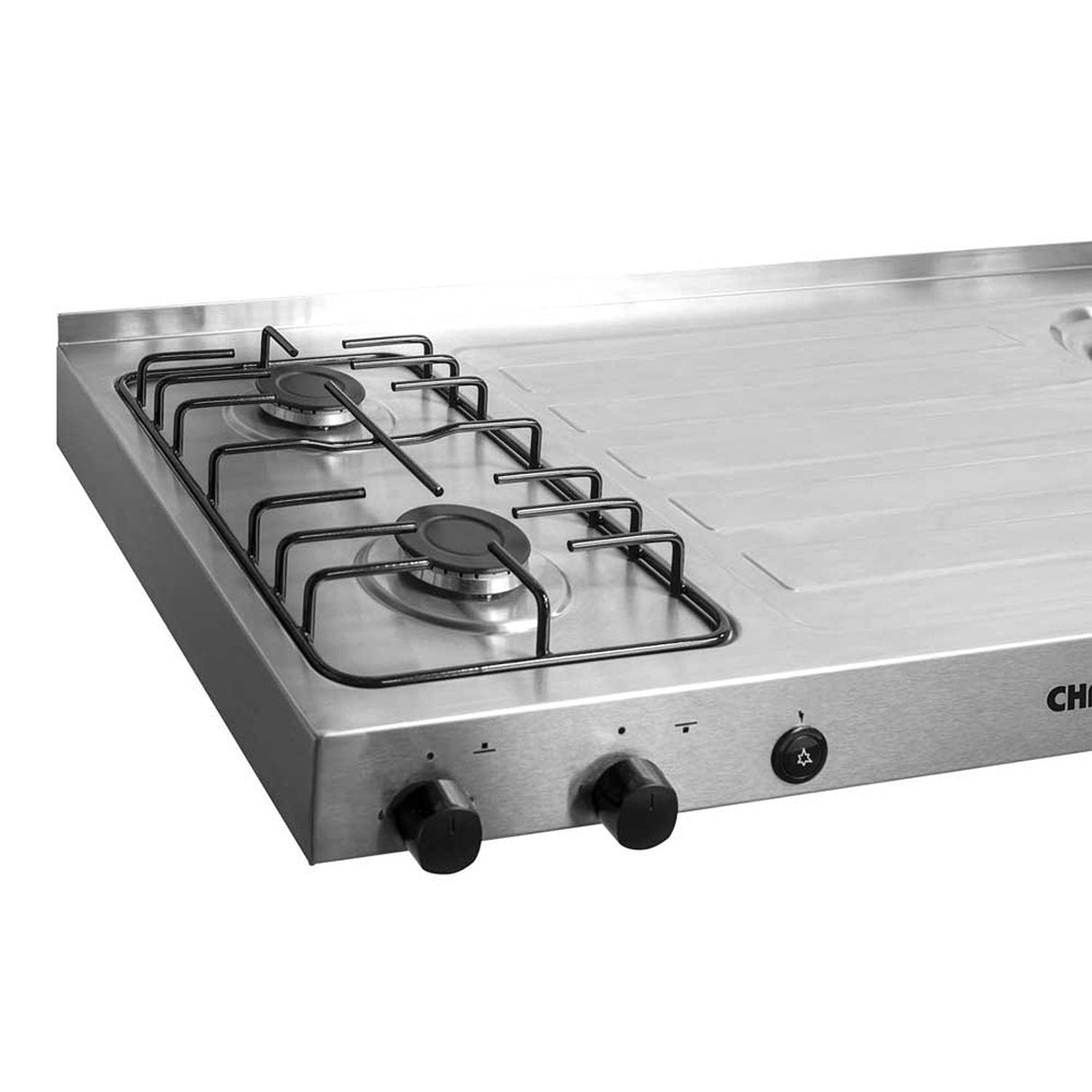 Mesón de Cocina Acero 120x6.7cm Para Lado Derecho con Pozuelo y Estufa - Cocinas | Bylmo