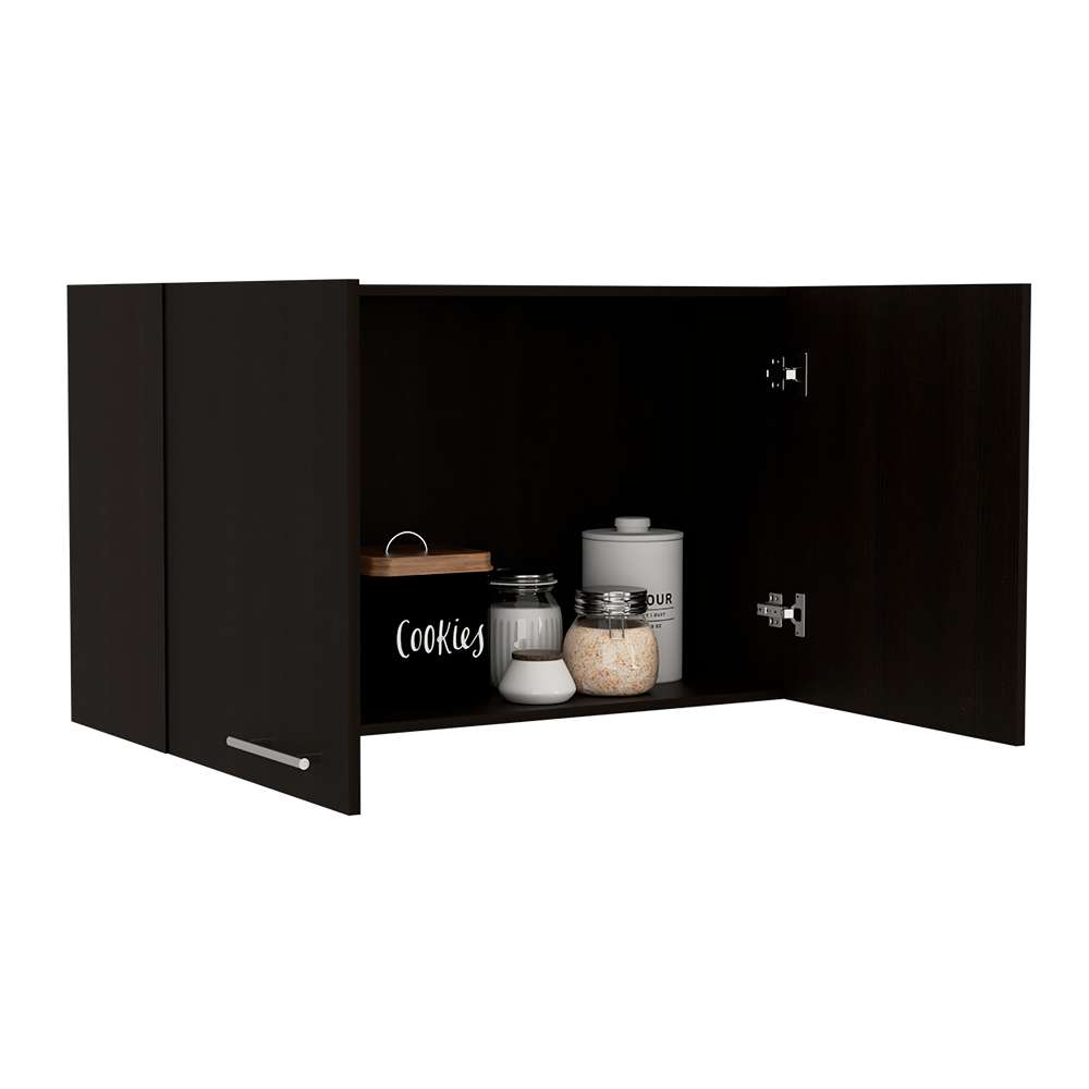Mueble Auxiliar Manchester Wengue 100x60cm con Un Entrepaño y Un Compartimiento - Muebles Organizadores | Bylmo