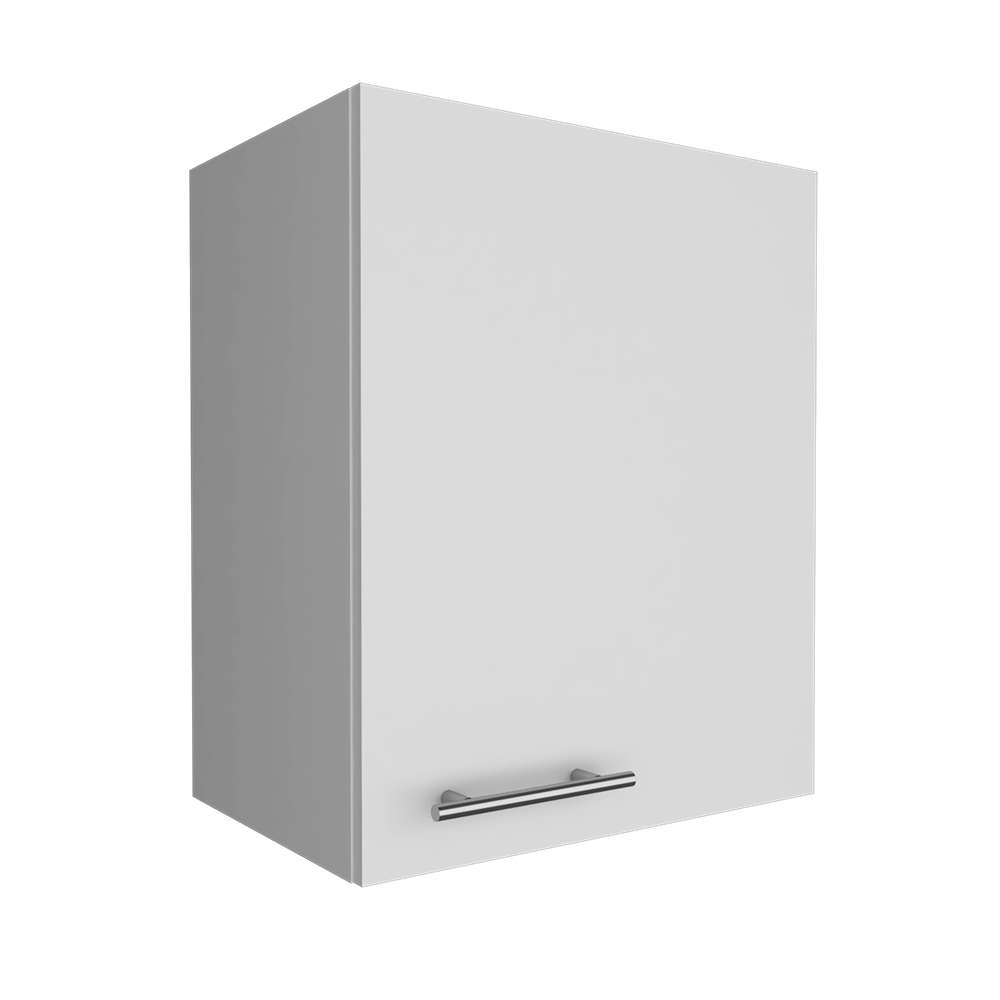 Mueble Auxiliar Manchester Blanco 50x60cm con Un Entrepaño y Dos Compartimientos - Muebles Organizadores | Bylmo