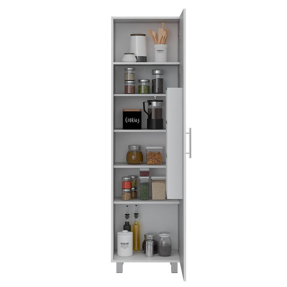 Alacena Maceo Plus Blanco 50x180cm con Una Puerta - Muebles Organizadores | Bylmo