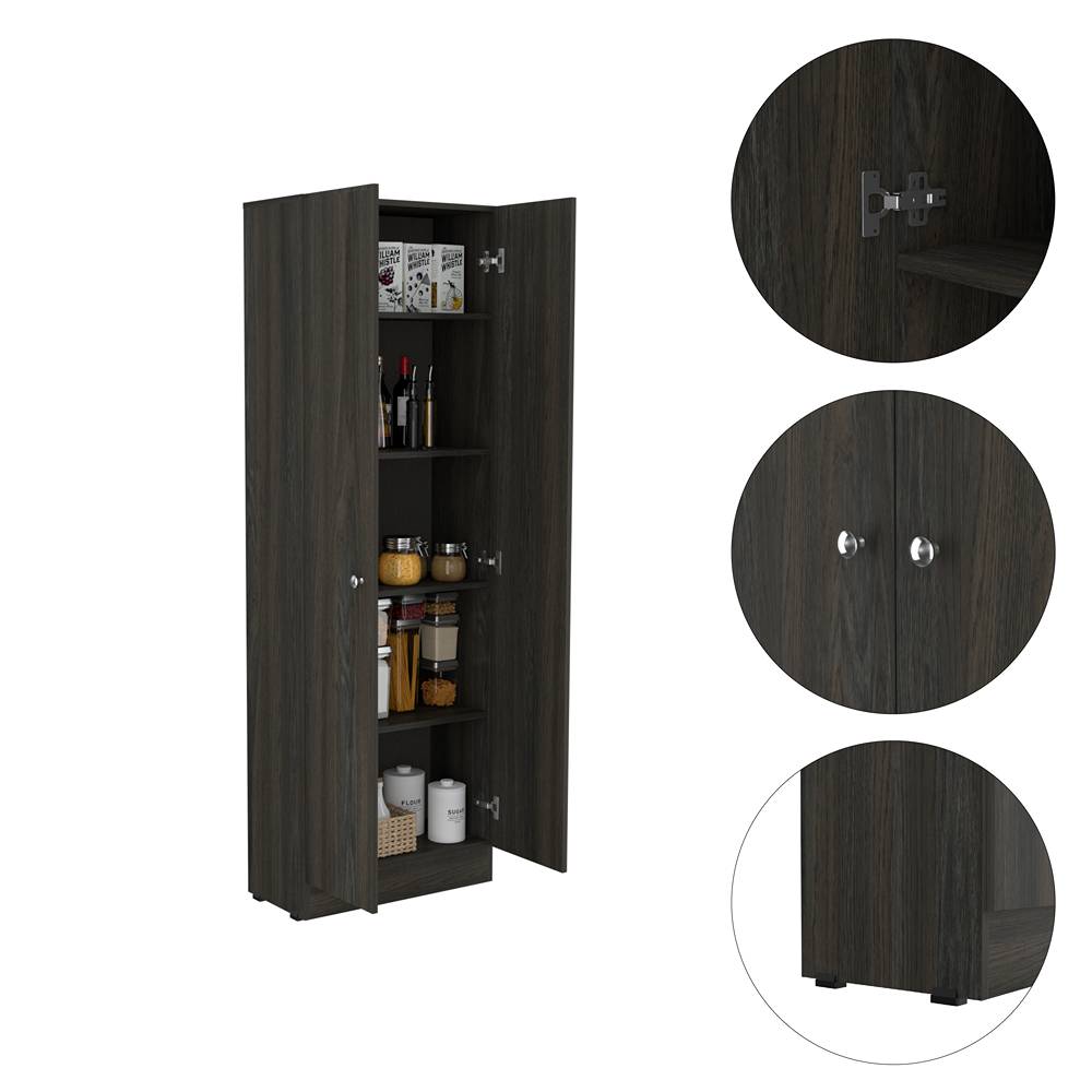 Alacena Multiusos Carbón 60 cm con Dos Puertas - Muebles Organizadores | Bylmo
