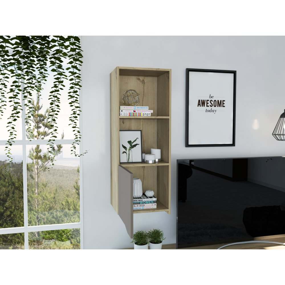 Mueble Auxiliar Piero Duna y Taupe 41 cm Rectangular - Repisas y Percheros | Bylmo