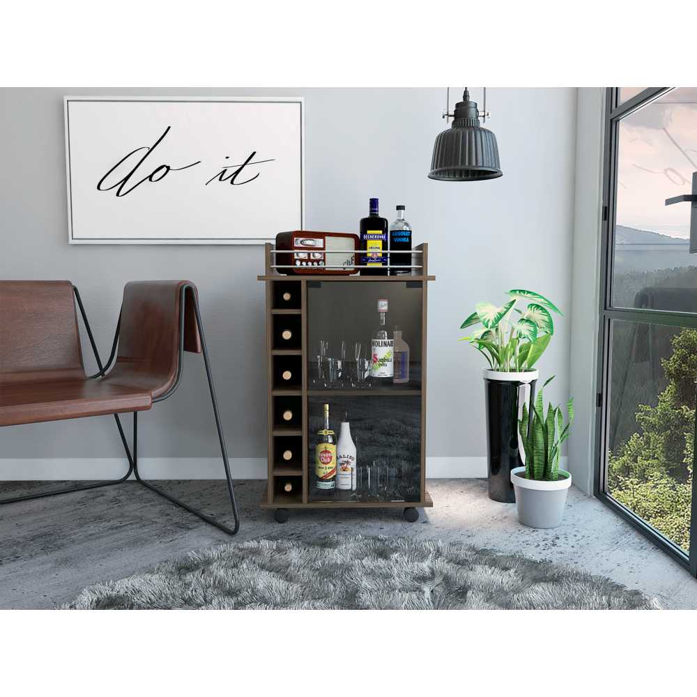 Bar Dukat Coñac 55x89cm sin Cajones y con Seis Portabotellas - Bares | Bylmo