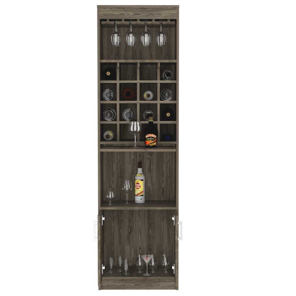 Bar Kava Coñac 51x180cm con Un Cajón y con Dieciséis Portabotellas - Bares | Bylmo