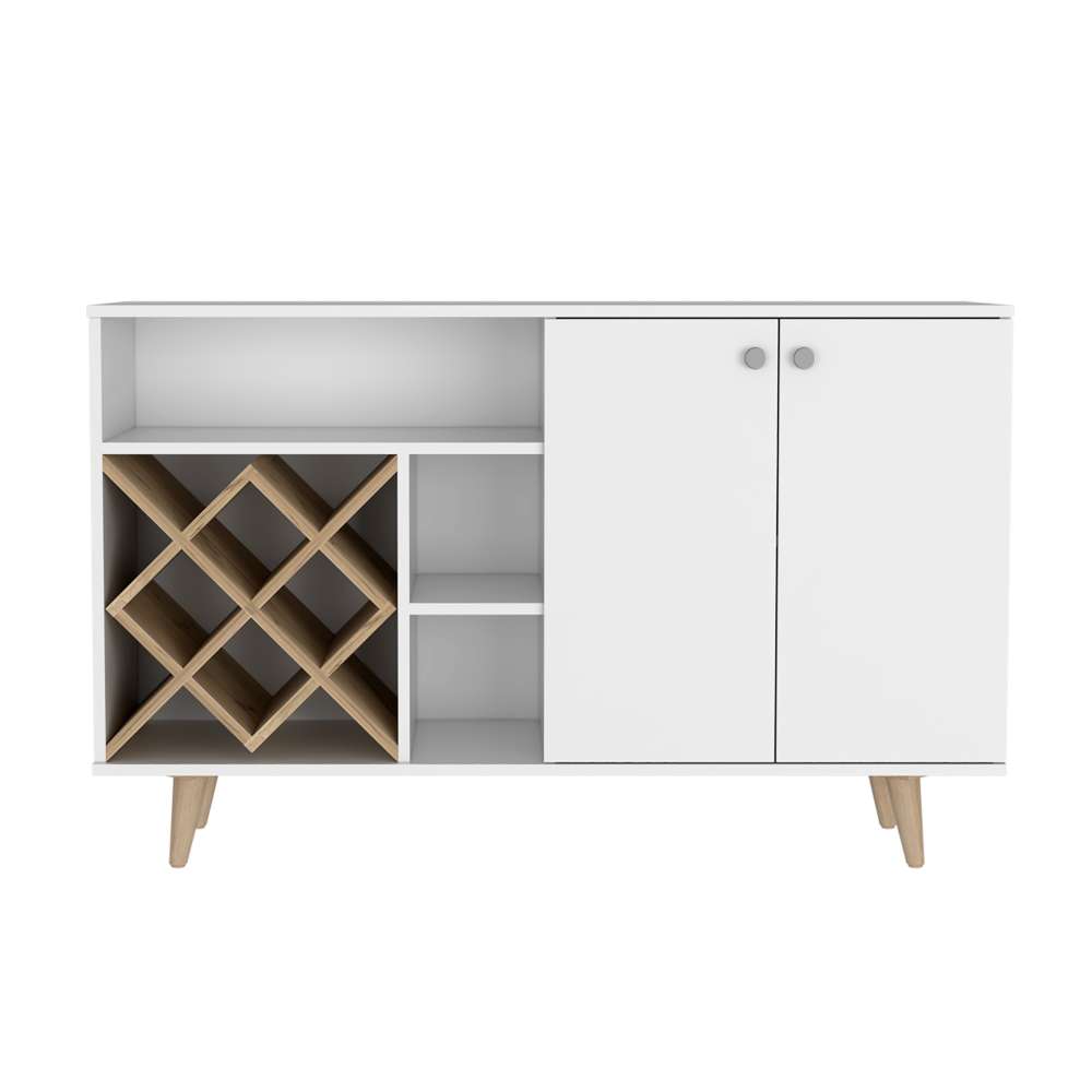 Bar Vithi Duna y Blanco 120 cm con Dos Puertas - Bares | Bylmo