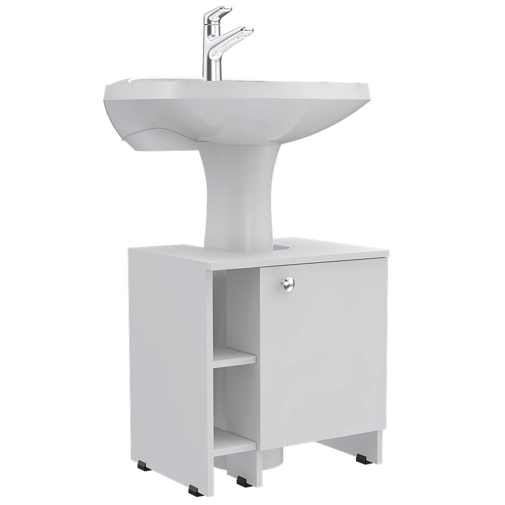 Mueble para Lavamanos Basic Blanco 47x50.5cm Individual sin Lavamanos con Una Puerta - Gabinetes | Bylmo