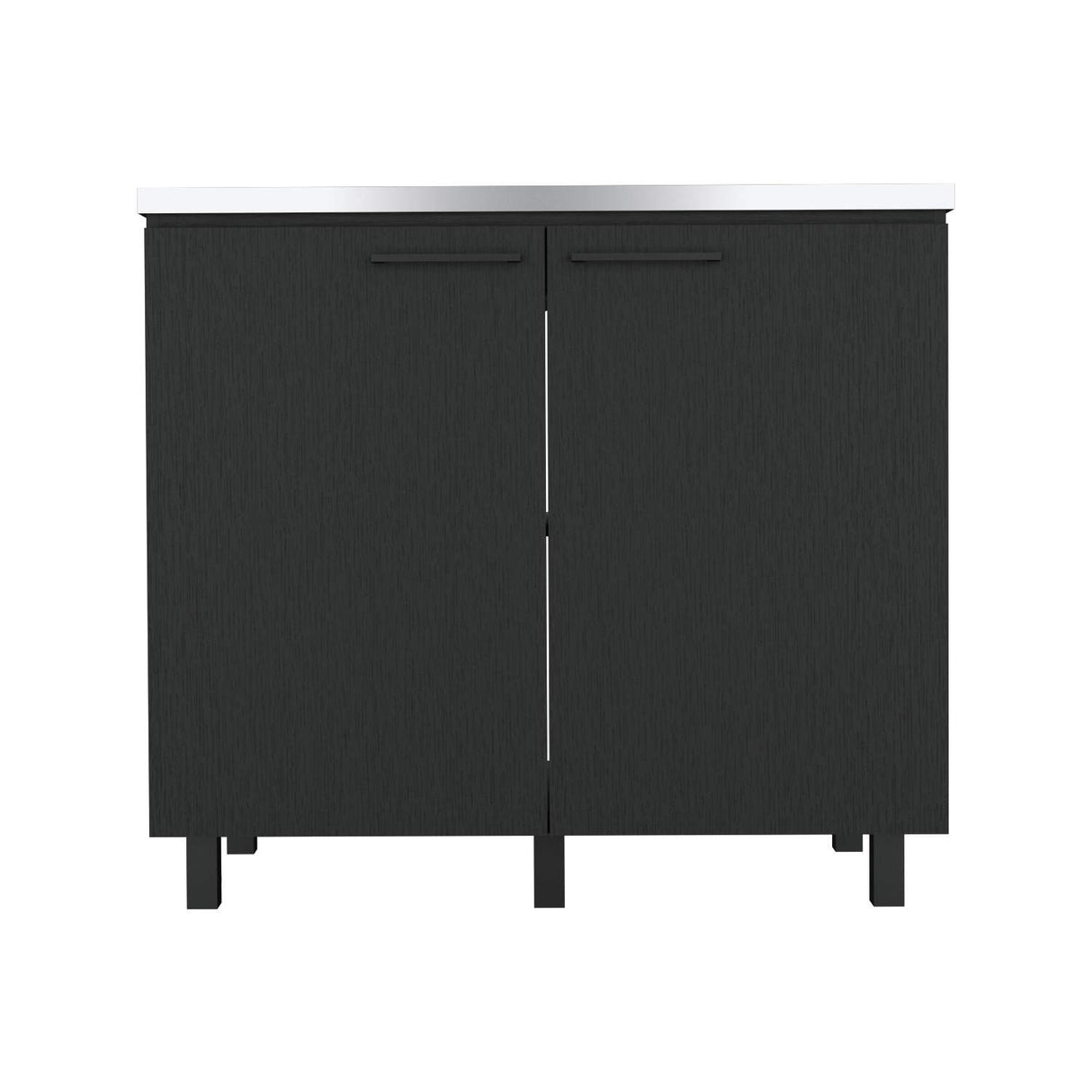 Mueble Inferior Napoles con Patas Metálicas sin Lavaplatos Wengue 100 cm Mesón Izquierdo - Muebles Inferiores | Bylmo