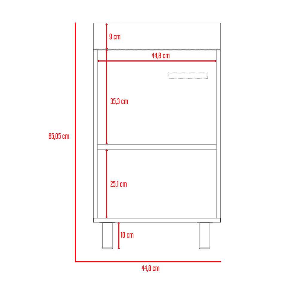 Mueble Valento Blanco 44 cm con Una Puerta - Gabinetes | Bylmo