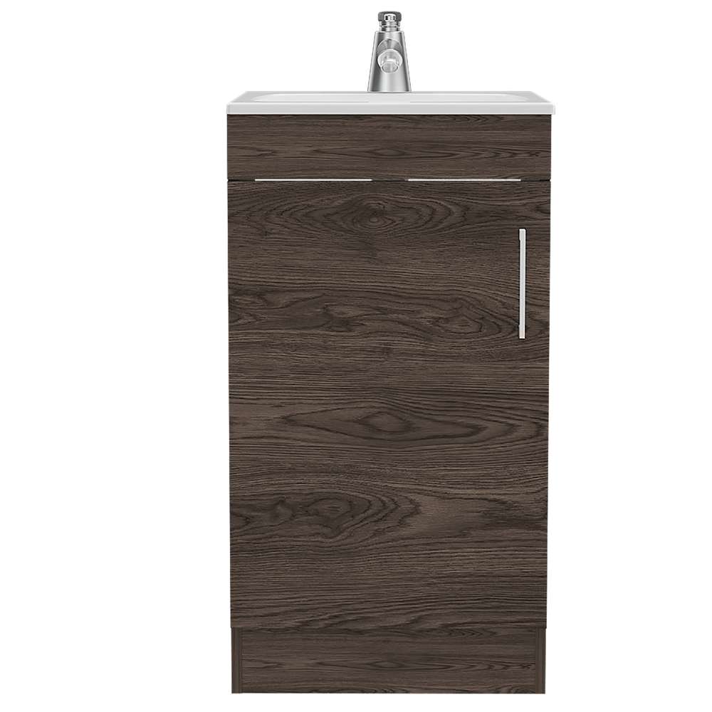 Mueble para Lavamanos Madrid Coñac 40x88cm Individual con Lavamanos con Una Puerta - Gabinetes | Bylmo