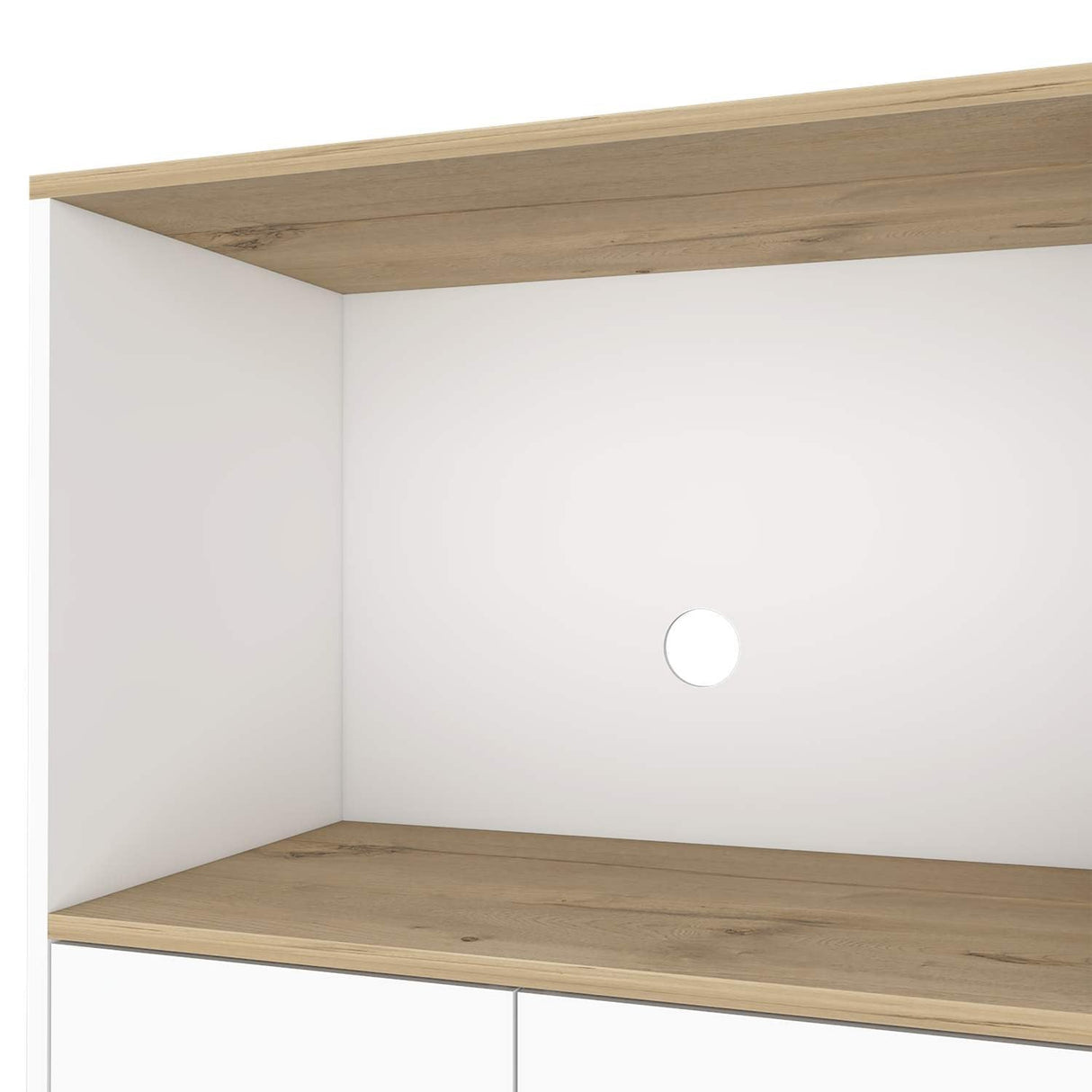 Mueble Microondas Auxona Duna 65 cm con Dos Puertas y Entrepaños - Alacenas y Muebles Microondas | Bylmo