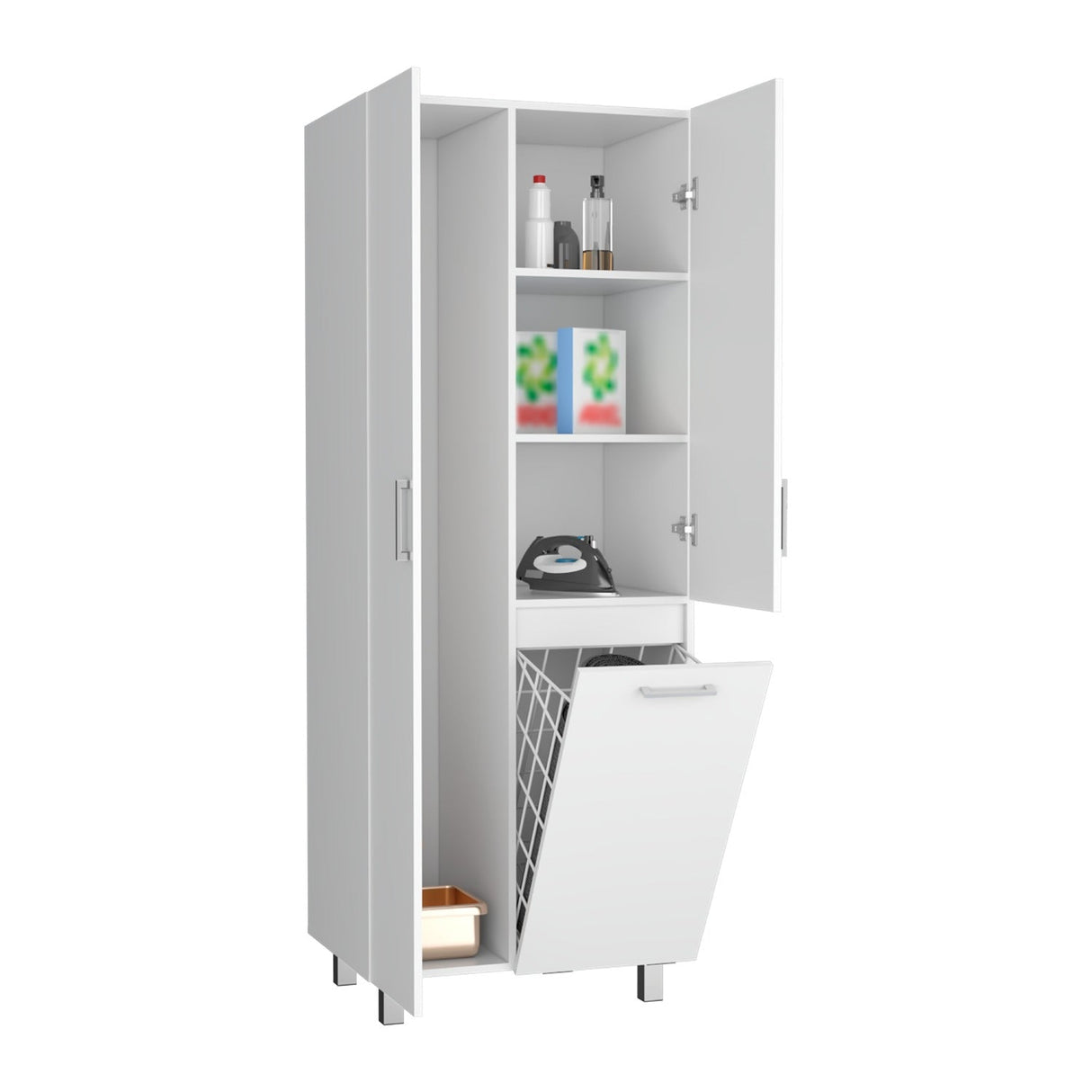 Mueble de Aseo Aeria Blanco 68x180cm con Tres Puertas - Muebles de Aseo y Ropas | Bylmo