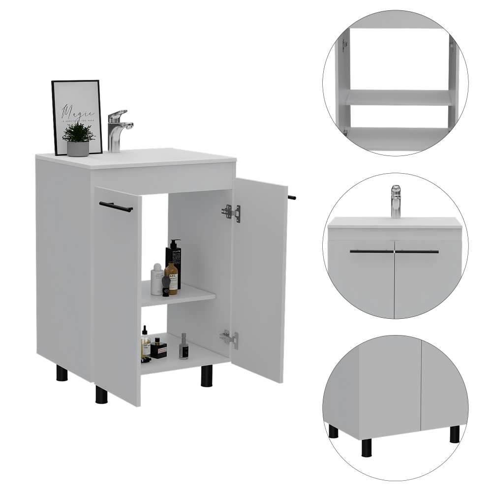 Mueble Khari Blanco 60 cm con Dos Puertas - Gabinetes | Bylmo