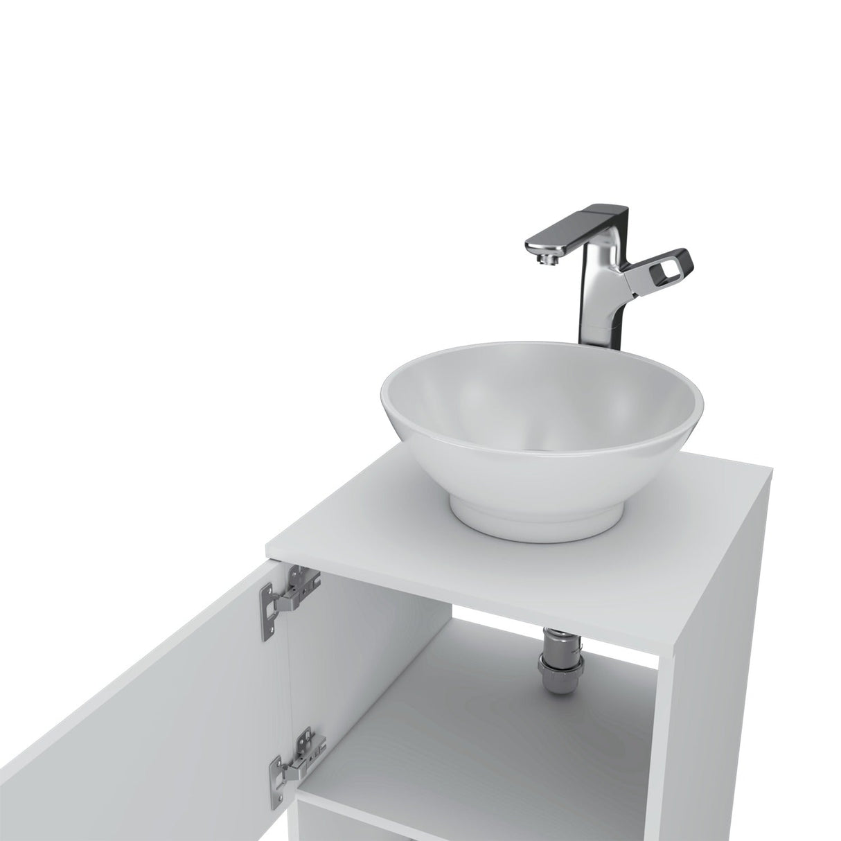 Mueble para Lavamanos Gouda Blanco 45x89cm Individual con Lavamanos con Una Puerta - Muebles para Baño | Bylmo